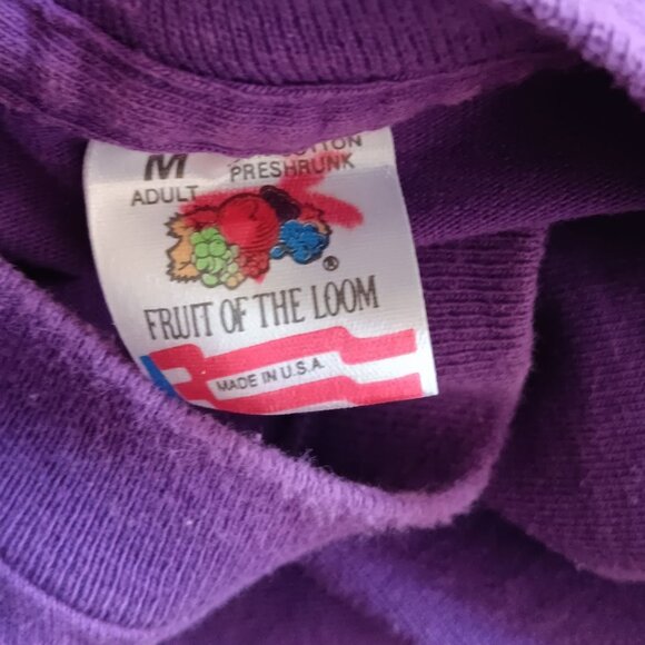 Vintage T-Shirt Medium Single Stitch COMEGA Connecticut Gathering Purple USA - Picture 4 of 6